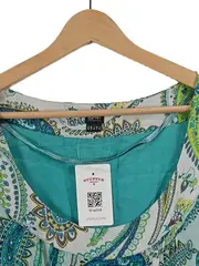 Vorschaubild 2 von Collection Damen Sommerkleid Paisley Seide Gr. 38 Türkis Grün