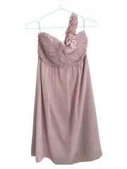 Vorschaubild 2 von Abendkleid Rosa Gr. 34/XS Elegant Applikationen Raffungen Midikleid