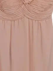 Vorschaubild 6 von Abendkleid Rosa Gr. 34/XS Elegant Applikationen Raffungen Midikleid