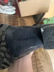 Vorschaubild 5 von Damen Stiefeletten Leder Schnallen Blockabsatz Schwarz Gr. 39