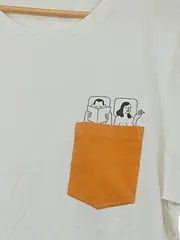 Vorschaubild 2 von T-Shirt Herren XL Casual Weiß mit Grafik-Print und Tasche