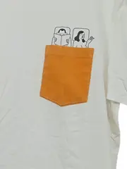 Vorschaubild 3 von T-Shirt Herren XL Casual Weiß mit Grafik-Print und Tasche