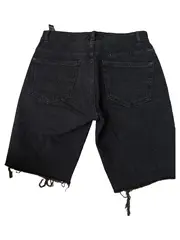Vorschaubild 2 von Damen Jeans Shorts Gr. 38 Schwarz Casual Raw Hem Denim Kurze Hose