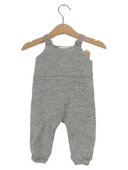 Vorschaubild 1 von Baby Strampler Strick Alpaka Gr. 74 Grau Einteiler