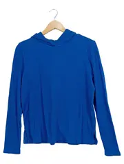 Vorschaubild 1 von Kapuzenpullover Damen Blau Rippstrick Gr. 38 M Casual Freizeit