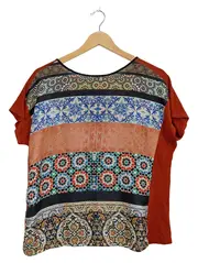 Vorschaubild 1 von Damen T-Shirt Ethno-Muster Boho Mehrfarbig Gr. M