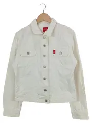 Vorschaubild 1 von Damen Jeansjacke Weiß Gr. 38/M Casual Baumwolle Langarm