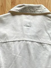 Vorschaubild 5 von Damen Jeansjacke Weiß Gr. 38/M Casual Baumwolle Langarm