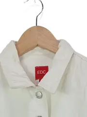 Vorschaubild 3 von Damen Jeansjacke Weiß Gr. 38/M Casual Baumwolle Langarm