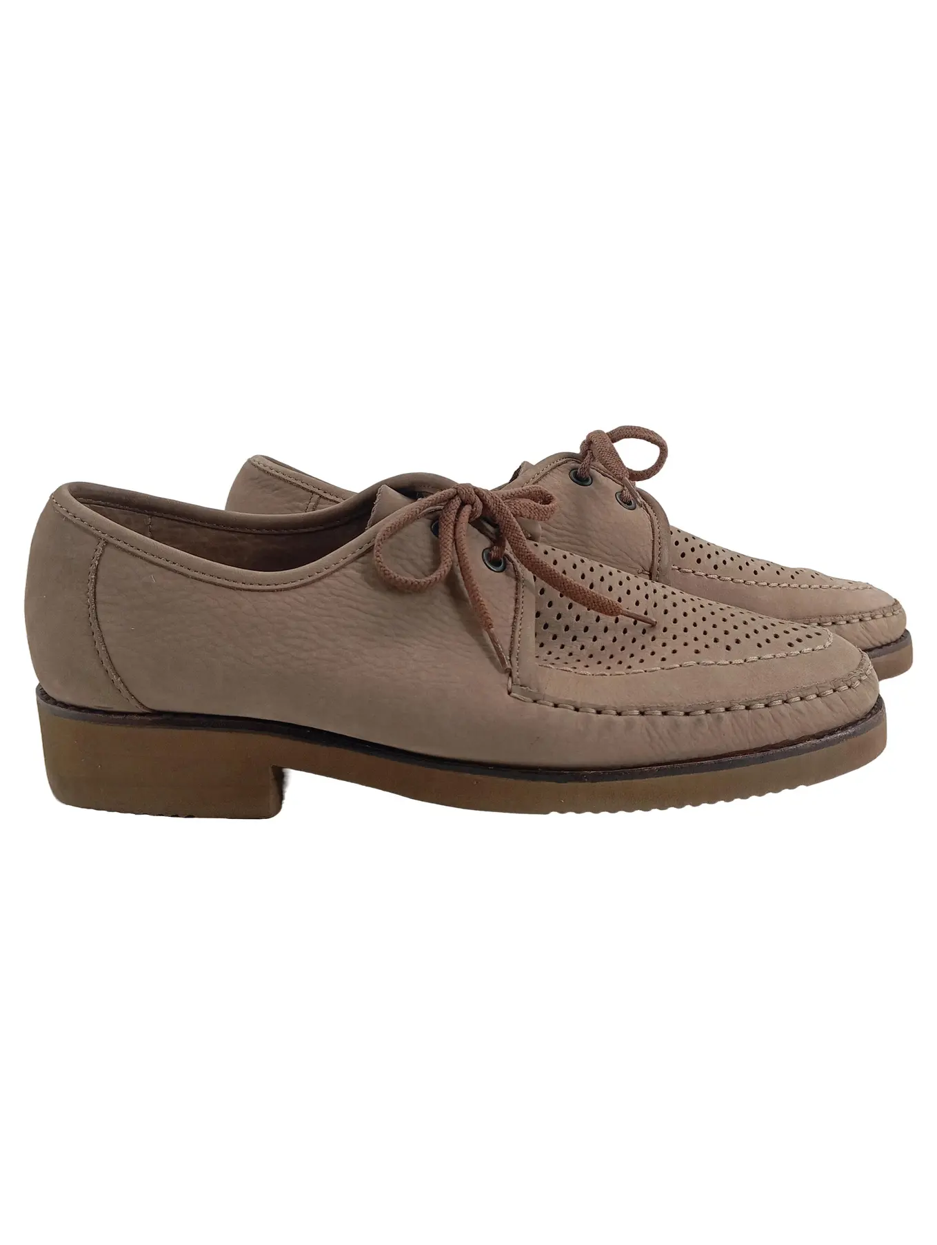 SIOUX Herren Slipper Mokassins Gr. 43 Braun Casual Lochmuster Leder