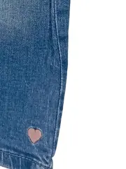Vorschaubild 3 von Mädchen Jeans Hose Gr. 80 Blau Regular Fit Casual mit Herz