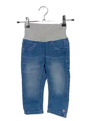 Vorschaubild 1 von Mädchen Jeans Hose Gr. 80 Blau Regular Fit Casual mit Herz