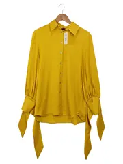 Vorschaubild 1 von Damen Bluse Gr. 36/S Gelb Elegant Schleifen-Ärmel Neu