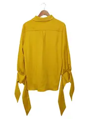 Vorschaubild 5 von Damen Bluse Gr. 36/S Gelb Elegant Schleifen-Ärmel Neu