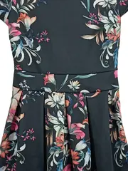 Vorschaubild 3 von Damen Sommerkleid Gr. 34;XS Mehrfarbig Florales Muster