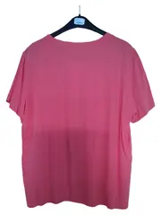 Vorschaubild 2 von Damen Bluse Rot Gr. 46;3XL Casual Viskose Kurzarm