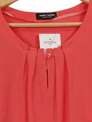 Vorschaubild 3 von Damen Bluse Rot Gr. 46;3XL Casual Viskose Kurzarm