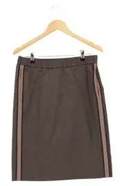 Vorschaubild 1 von Bleistiftrock Damen L Braun Elegant Klassisch Gestreift Midirock