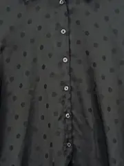 Vorschaubild 3 von Damen Bluse 36/S Schwarz Punkte Elegant Langarm Business