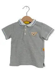 Vorschaubild 1 von Poloshirt Baby Gr. 68 Grau Teddybär Stickerei Baumwolle