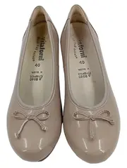 Vorschaubild 2 von Pumps Damen Gr. 40 Beige Elegant Schleife Lack-Optik