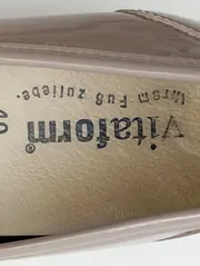 Vorschaubild 3 von Pumps Damen Gr. 40 Beige Elegant Schleife Lack-Optik