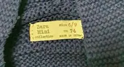 Vorschaubild 3 von Kinder Strickjacke Gr. 74 Blau Kapuze Baumwolle Casual