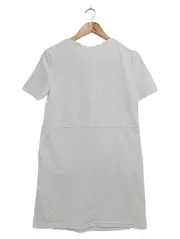 Vorschaubild 2 von Damen Freizeitkleid Gr. 36/S Weiß Minimalistisch Kurzarm