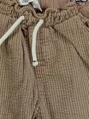 Vorschaubild 2 von Cordhose Mädchen Gr. 104 Beige Strukturmuster Raffungen Baumwolle