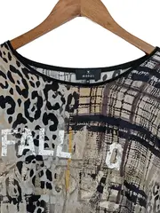 Vorschaubild 3 von Damen Bluse 40/L Mehrfarbig Leo-Muster Animal-Print