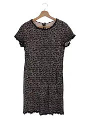 Vorschaubild 1 von Etuikleid Damen Gr. 36/S Schwarz Elegant Klassisch Strukturmuster