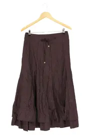Vorschaubild 1 von Damen Faltenrock Gr. 38 Braun Maxirock Klassisch Elegant