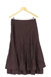 Vorschaubild 2 von Damen Faltenrock Gr. 38 Braun Maxirock Klassisch Elegant