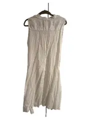 Vorschaubild 2 von Woman Sommerkleid Damen Weiß Leinen Gr. XS Boho Rüschen