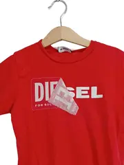 Vorschaubild 2 von Kinder T-Shirt Rot Gr. 122 Casual Logo-Print Baumwolle