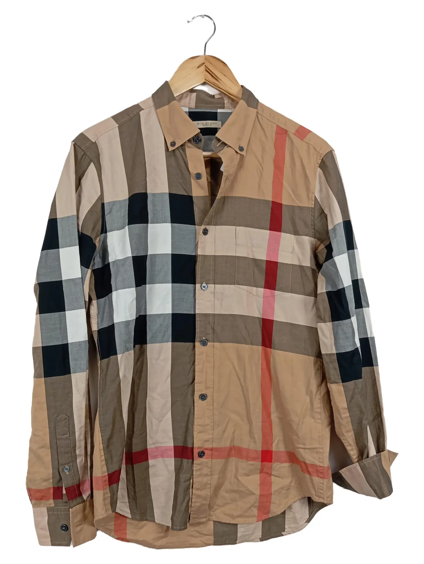 BURBERRY Herren Business Hemd kariert Gr. S Baumwolle