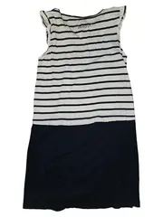 Vorschaubild 2 von Jerseykleid Mädchen gestreift Sterne Pailletten Rüschen Blau Gr. 164