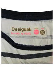 Vorschaubild 5 von Jerseykleid Mädchen gestreift Sterne Pailletten Rüschen Blau Gr. 164