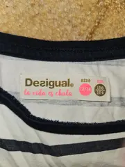 Vorschaubild 8 von Jerseykleid Mädchen gestreift Sterne Pailletten Rüschen Blau Gr. 164