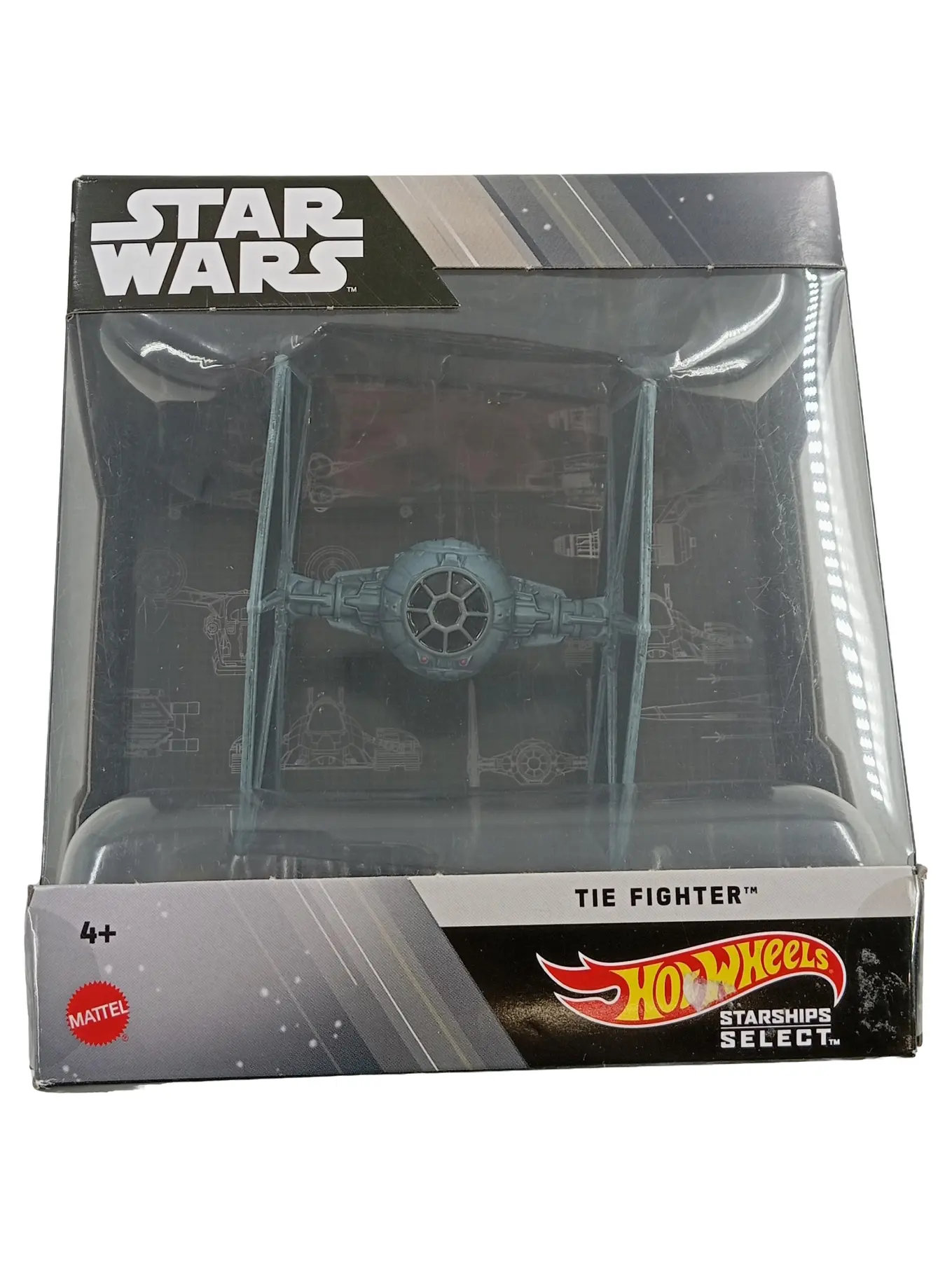 HOT WHEELS Star Wars Starships Select TIE Fighter Spielzeug Flugzeug 10cm Grau