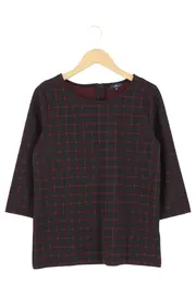 Vorschaubild 1 von Damen Pullover Gr. 36/S Schwarz Kariert Casual 3/4-Arm