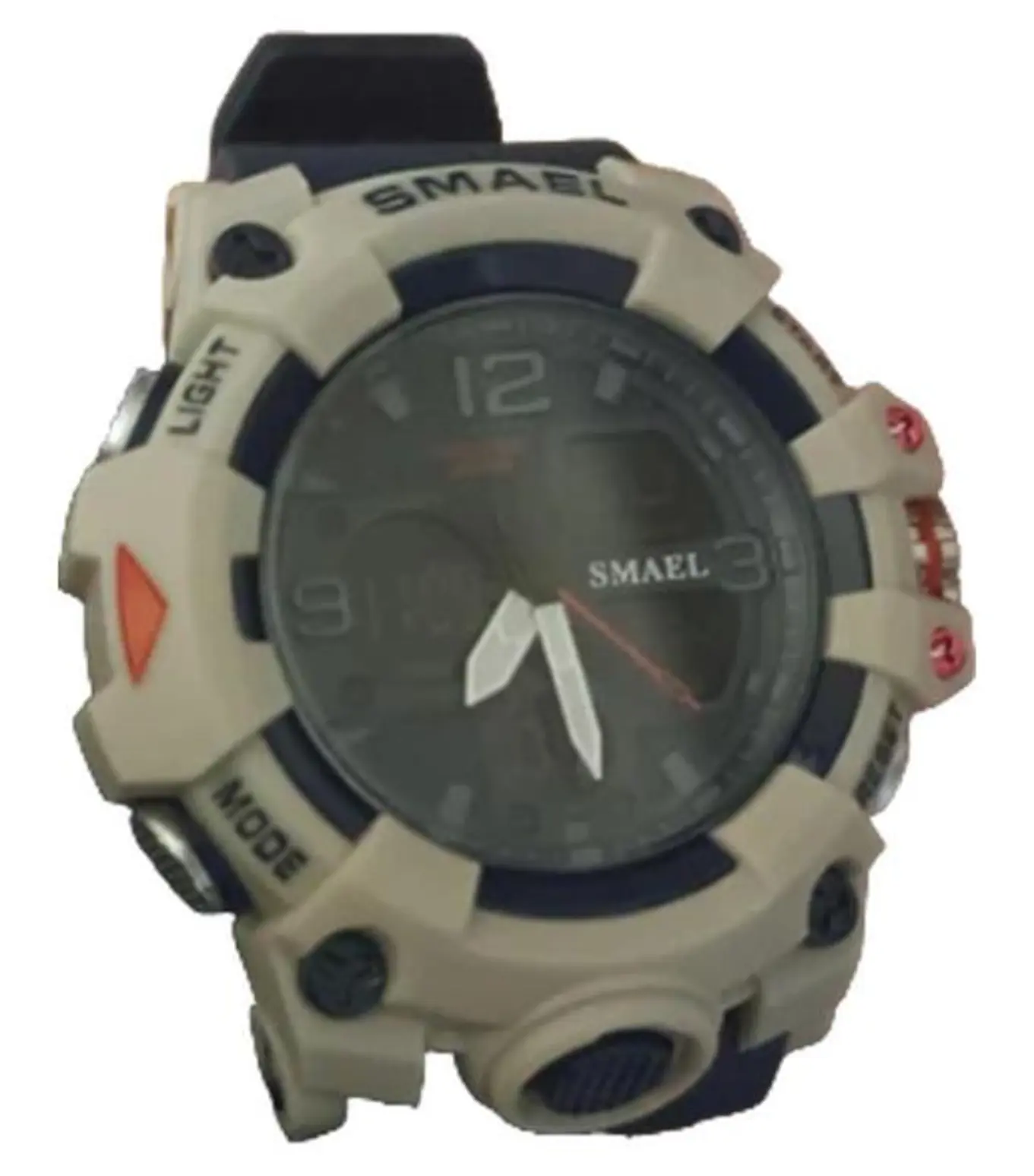 SMAEL Herren Sport Armbanduhr Outdoor Freizeit Beige Kunststoff
