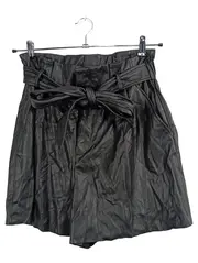 Vorschaubild 1 von Paperbag Shorts Damen Gr. M 38 Schwarz Baumwolle Freizeit