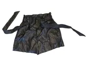 Vorschaubild 2 von Paperbag Shorts Damen Gr. M 38 Schwarz Baumwolle Freizeit
