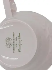 Vorschaubild 4 von Teetasse Porcelaine Rose Rosa Blumenmuster Schleife Porzellan