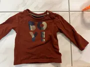 Vorschaubild 2 von Langarmshirt Kinder Gr. 62 Braun Baumwolle Casual Schriftzug
