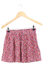 Vorschaubild 1 von Minirock Blumenmuster Damen S Mehrfarbig Viskose Raffungen