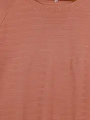 Vorschaubild 2 von Damen Pullover Rosa XL Casual Strukturmuster Langarm