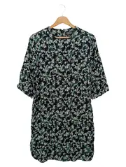 Vorschaubild 1 von & OTHER STORIES Blusenkleid Damen Gr. 36/S Schwarz Floral Vintage Elegant