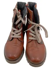 Vorschaubild 2 von Damen Stiefel Schnürstiefel Braun Leder Gr. 37 Warm gefüttert